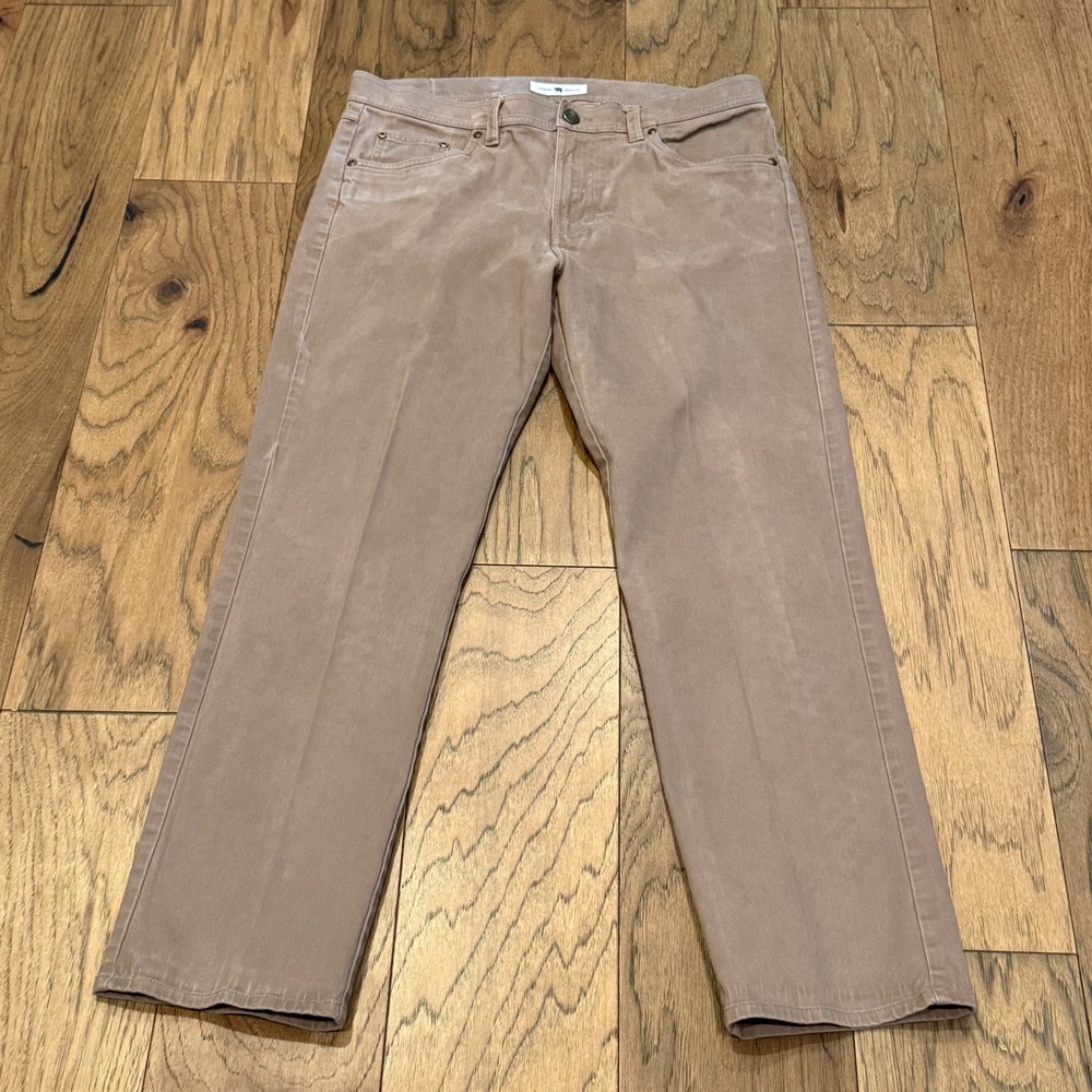 Onward Reserve Mens 5 Pocket Cotton Pants Tan Brown 34x30 Straight Leg Pants